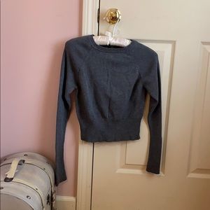 Cropped dark gray sweater